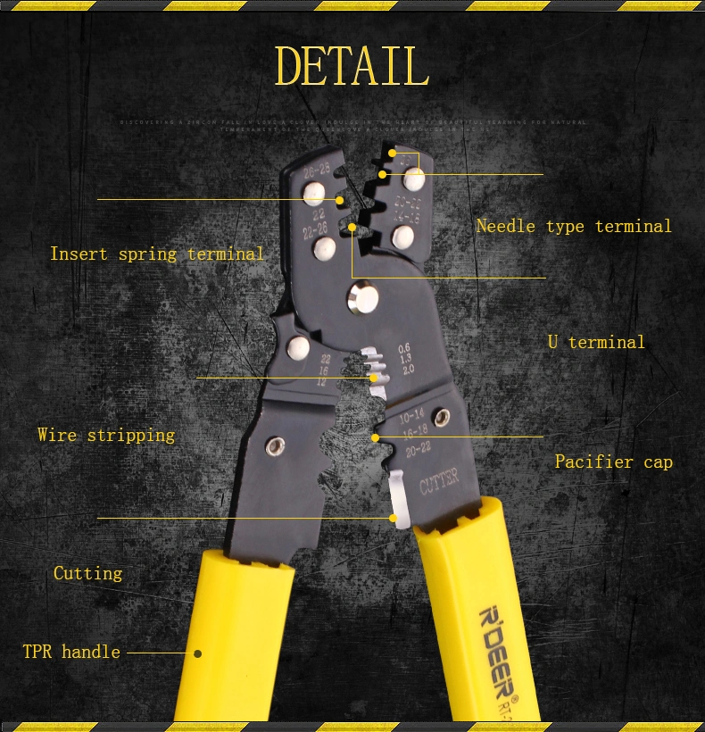 Rdeer Hand Tools Cable Ferrule Crimping Tool in Telecommunication Applications